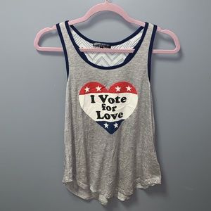 Love Peace & Lazy Days “I Vote For Love” Tank